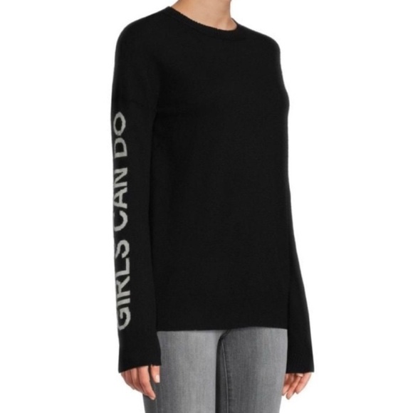 ZADIG & VOLTAIRE Girls Can Do Anything Wool & Cashmere Sweater Size L - Picture 1 of 8